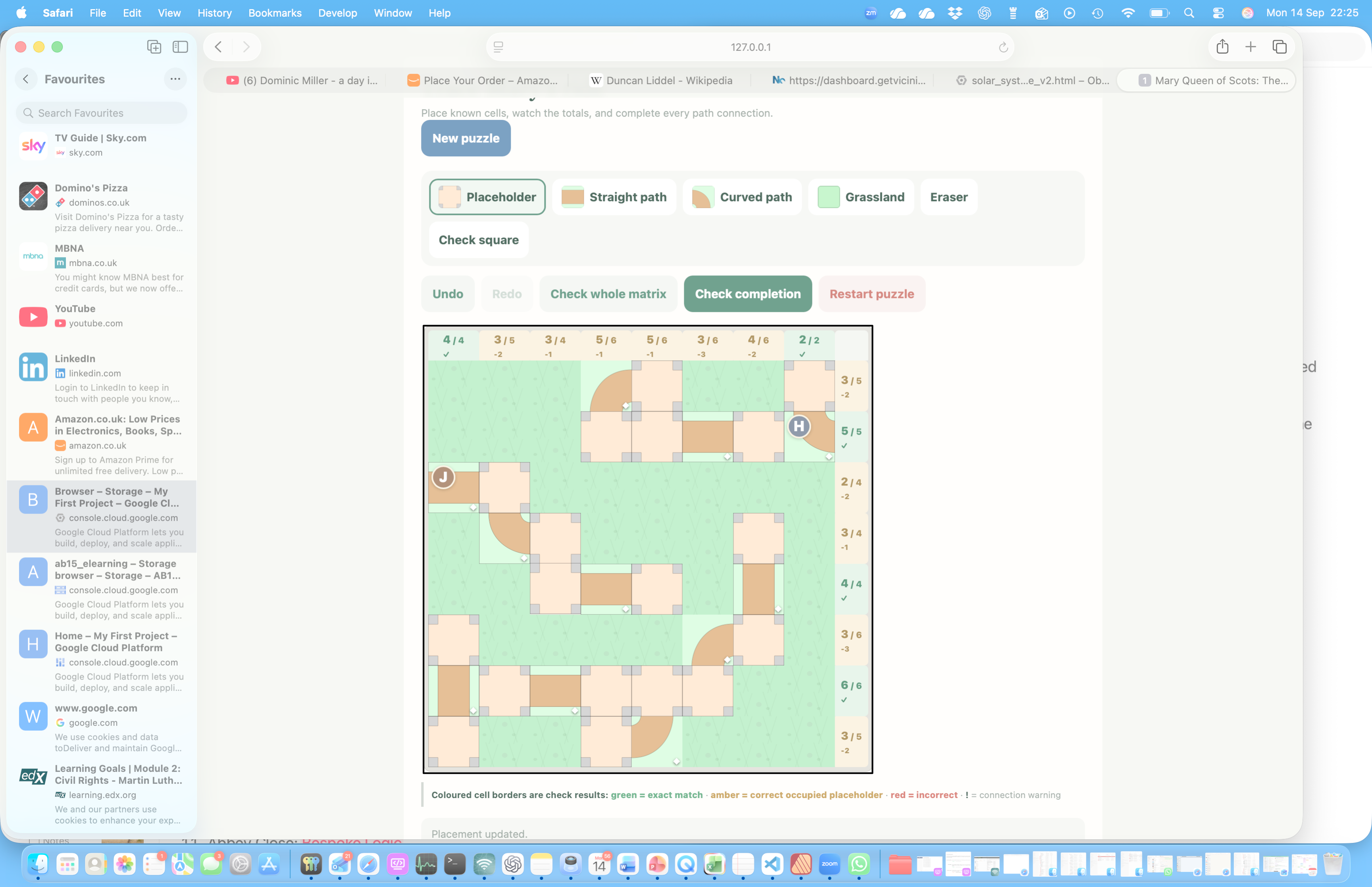 Train Tracks example adding placeholders