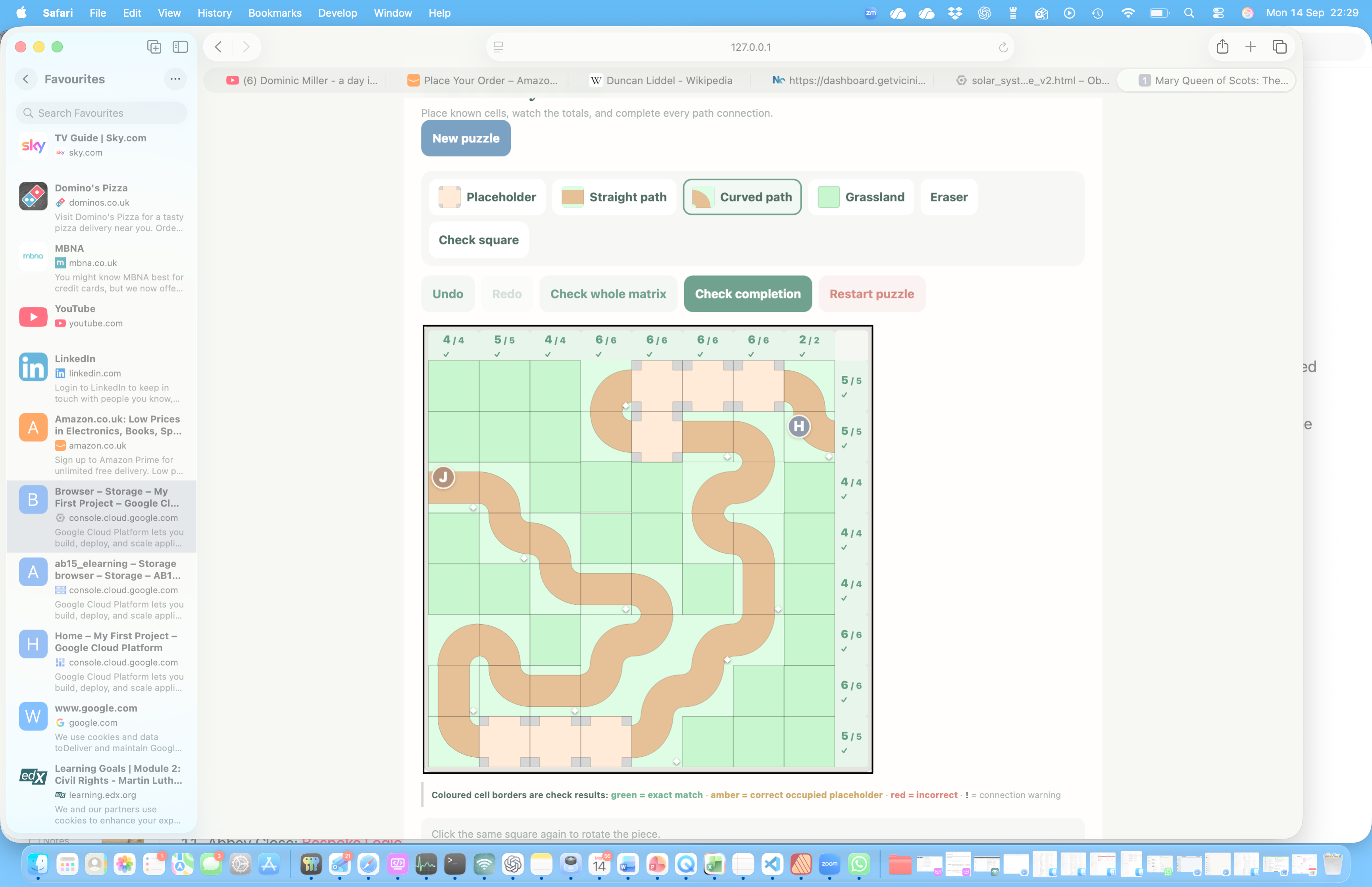Train Tracks example identifying curved sections